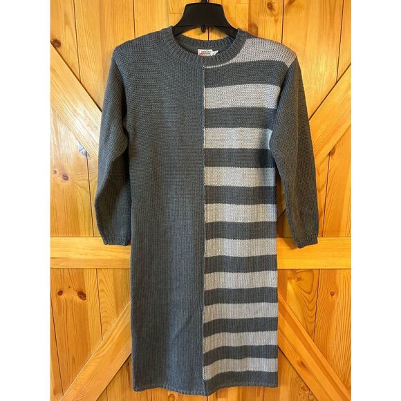 Crazy Horse Womens Gray Wool Blend Sweater Maxi Dress Size Medium (5181) Read - Picture 1 of 5